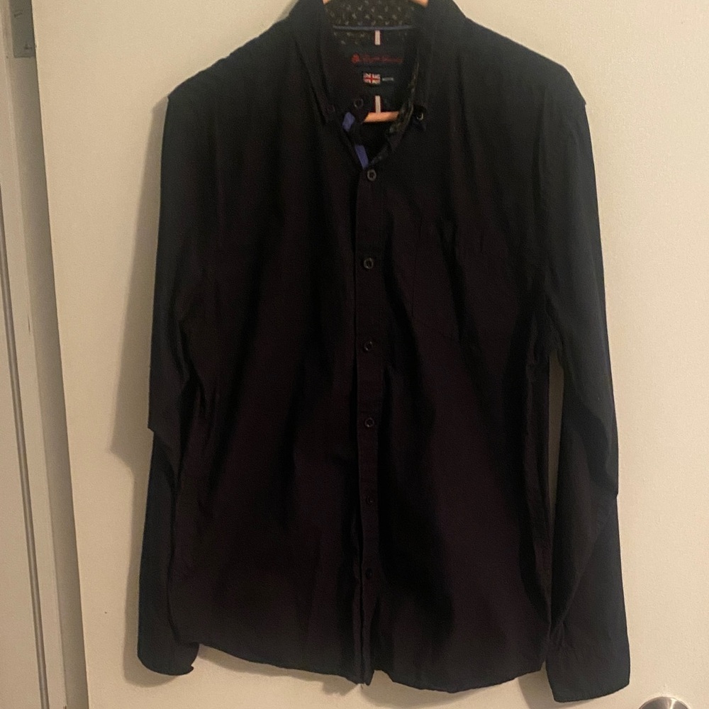 English Laundry Men's Dark Button Down Shirt